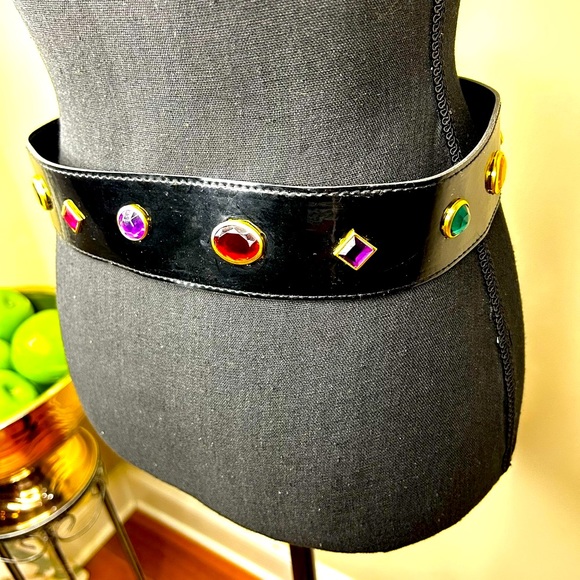 🔥🔥SOLD🔥🔥Vtg Bejeweled Studded Belt - Picture 4 of 5